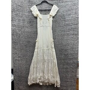 Spell Boho Bella Frill Ivory Maxi‎ Dress Womens Size M